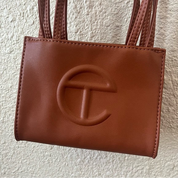 Telfar Small Shopping Bag in Color Tan - Picture 6 of 11